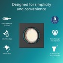 Philips 8720169392687 zápustný rámeček Peridot GU10 | černá