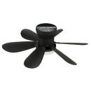 Globo 03625S LED ventilátor s osvětlením DELORES  | 5W integrovaný LED zdroj | 350lm | 2700-6500K | dálkové ovládání | stmívač | ventilátor | černá | matná