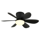 Globo 03625S LED ventilátor s osvětlením DELORES  | 5W integrovaný LED zdroj | 350lm | 2700-6500K | dálkové ovládání | stmívač | ventilátor | černá | matná