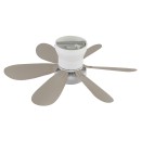 Globo 03625SA LED ventilátor s osvětlením DELORES  | 5W integrovaný LED zdroj | 350lm | 2700-6500K | dálkové ovládání | stmívač | ventilátor | bílá | matná