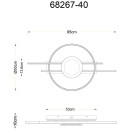 Globo 68267-40 LED přisazené stropní svítidlo DONTE  | 40W integrovaný LED zdroj | 3033lm | 3000K | béžová
