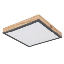 Globo 416080WD1 LED stropní svítidlo Doro 1x12W | 800lm | 3000K - hnědá, černá, opál