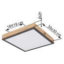 Globo 416080WD1 LED stropní svítidlo Doro 1x12W | 800lm | 3000K - hnědá, černá, opál