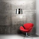 Ideal Lux 095127 stojací lampa Dorsale 1x60W | E27 - bílá