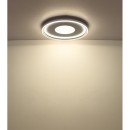 Globo 48558-60 LED přisazené stropní svítidlo EILA  | 60W integrovaný LED zdroj | 6100lm | 2700-6000K | dálkové ovládání | stmívač | bílá