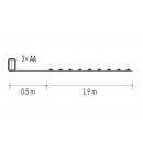 Emos ZY1952 LED vánoční nano řetěz 1,9m 2xAA 1x1,28W | IP20 | 20 žárovek - teplá bílá, časovač