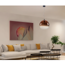 Italux PND-8332-300-CP závěsné stropní svítidlo Namelo 1x60W | E27 - matná černá, chrom