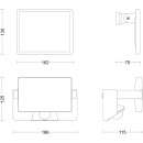 Philips 8721103105653 LED solární venkovní nástěnné svítidlo Fyns  | 8W integrovaný LED zdroj | 1000lm | 3000K | černá