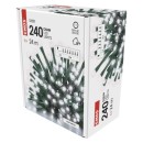 Emos D4AC05 vánoční řetěz Classic 24m 240 LED | 6W | IP44 - časovač, studená bílá, zelená