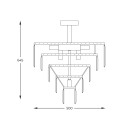 Zuma Line FC17106/6+3+1-GOLD+CL přisazené stropní svítidlo AMEDEO | 40W E14