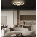 Globo 67377-90 LED přisazené stropní svítidlo FRANCINE  | 90W integrovaný LED zdroj | 8800lm | 2700-6000K | dálkové ovládání | stmívač | černá