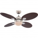 Globo 0318 stropní svítidlo s ventilátorem Wade 1x60W | E14 - s tahovým vypínačem