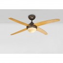 Globo 03385G stropní svítidlo s ventilátorem Lizz 1x60W | E14 - s dálkovým ovladačem, imitace dřeva