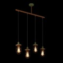 Globo 15027-4H závěsné stropní svítidlo Teru 4x60W | E27 - rez do zelena