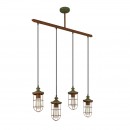 Globo 15027-4H závěsné stropní svítidlo Teru 4x60W | E27 - rez do zelena