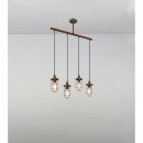 Globo 15027-4H závěsné stropní svítidlo Teru 4x60W | E27 - rez do zelena