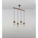 Globo 15027-4H závěsné stropní svítidlo Teru 4x60W | E27 - rez do zelena