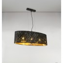 Globo 15264H2 závěsné stropní svítidlo Tuxon 3x60W | E27 - černá, zlatá