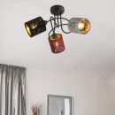 Globo 15266-3D přisazené stropní svítidlo Ticon 3x25W | E14 - černá, multicolor