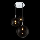 Globo 15861-3 závěsné stropní svítidlo Varus 3x40W | E27 - matný nikl, kouřová