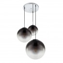 Globo 15861-3 závěsné stropní svítidlo Varus 3x40W | E27 - matný nikl, kouřová