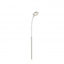 Globo 24122S LED stojací lampa Deniz 1x5W | 350lm | 3000K - ohebné rameno, matný nikl, chrom