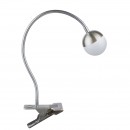 Globo 24134K LED svítidlo s klipem Roslin 1x5W | 470lm | 3000K - ohebné rameno, matný nikl