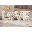 Globo 29976 LED dekorativní stolní svítidlo Love 24x0,06W - dřevo