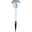 Globo 33080-3 LED solární zahradní sloupek Solar 1x0,06W | IP44 | RGB - k zapíchnutí, 2 kroky, měnič barvy, set 3 světel, průhledná
