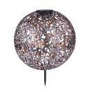 Globo 33744 LED venkovní dekorativní solární svítidlo Solar 1x0,12W | 3000K | IP44 - k zapíchnutí, stříbrná