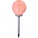 Globo 33793 LED solární zahradní sloupek Solarn 4x0,06W | IP44 | RGB - k zapíchnutí, měnič barev, bílá, stříbrná