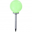 Globo 33793 LED solární zahradní sloupek Solarn 4x0,06W | IP44 | RGB - k zapíchnutí, měnič barev, bílá, stříbrná