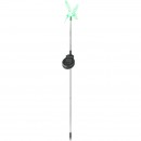 Globo 33941 LED solární zahradní sloupek Solar 1x0,05W | IP44 | RGB - kolibřík, k zapíchnutí, měnič barev, nerez, černá, průhledná
