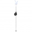 Globo 33941 LED solární zahradní sloupek Solar 1x0,05W | IP44 | RGB - kolibřík, k zapíchnutí, měnič barev, nerez, černá, průhledná