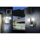 Globo 3717S LED solární zahradní svítidlo s pohybovým čidlem Solar 2x3W | 209lm | 6000K | IP44 - nastavitelná výška, šedá