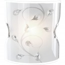 Globo 40404W nástěnná lampa Burgundy 1x60W | E27 - matný nikl, průhledný kříšťál