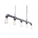 Globo 43001H závěsný lustr Bayuda 5x60W | E27 - šedá