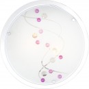 Globo 48070-2 stropní svítidlo Ballerina 2x60W | E27 - bílá, chrom, satinované sklo, vícebarevná