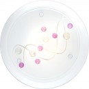 Globo 48070 stropní svítidlo Ballerina 1x60W | E27 - bílá, chrom, satinované sklo, vícebarevná