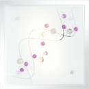 Globo 48072-2 stropní svítidlo Ballerina 2x60W | E27 - bílá, chrom, satinované sklo, vícebarevná
