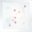 Globo 48072 stropní svítidlo Ballerina 1x60W | E27 - bílá, chrom, satinované sklo, vícebarevná