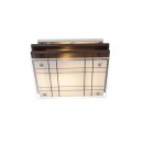 Globo 48089 stropní svítidlo Kadavu 1x60W | E27 - dřevo, satinované sklo