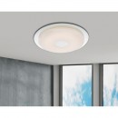 Globo 48356 LED stropní svítidlo Atreju 1x18W | 1200lm | 3000-6000K - stmívatelné, dálkové ovládání, 3 odstíny bílé, chrom, akryl