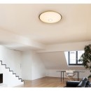 Globo 48379-80 LED stropní svítidlo Rudi 1x80W | 500-5200lm | 3000K-6000K | RGB - dálkový ovladač, fixace barev, stmívatelné, noční osvětlení, časovač, paměťová funkce, opál, bílá