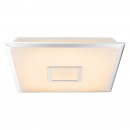 Globo 48381 LED stropní svítidlo Rena 1x40W | 2200lm | 3000-6000K - třpytivý efekt, stmívatelné, měnič barev, fixace barev, dálkové ovládání, noční osvětlení, bílá, opál