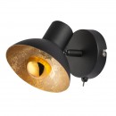 Globo 54001-1 LED nástěnné svítidlo Lotte 1x4W | 136lm | E14 LED | 2700K - černá, zlatá