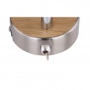 Globo 54302-1 nástěnné svítidlo Loggi 1x40W | E14 - vypínač na těle, dřevo, matný nikl