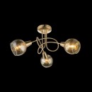 Globo 54346-3 přisazené stropní svítidlo Lara 3x4W | E14 LED | 320lm | 3000K - žárovky součástí balení, zlatá, jantarová