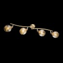 Globo 54346-4 přisazené stropní bodové svítidlo Lara 4x4W | E14 LED | 320lm | 3000K - žárovky součástí balení, zlatá, jantarová