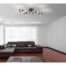 Globo 54347-5 přisazené stropní svítidlo 5x4W | E14 LED | 196lm | 3000K - žárovky součástí balení, ohebné rameno, bronzová